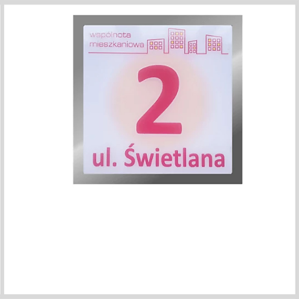 Oświetlenie zewnętrzne budynków, domów, podświetlany numer domu